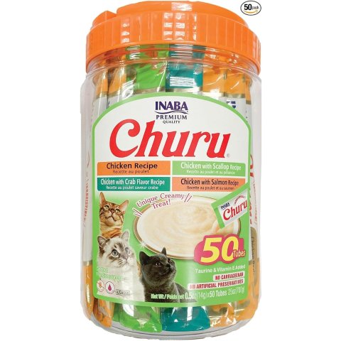 INABA Churu 猫零食 鸡肉海鲜味 50支