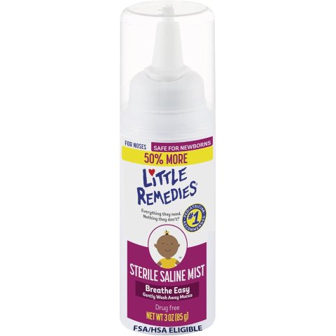 Little Remedies 婴儿生理盐水喷雾 3盎司