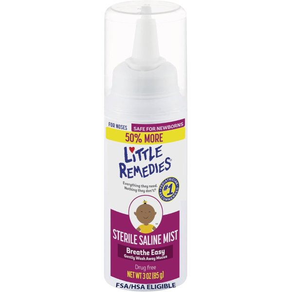 Little Remedies 婴儿生理盐水喷雾 3盎司