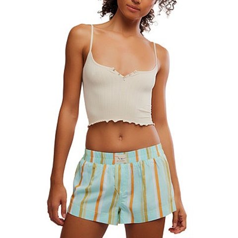 Free People Snap Into it Henley Crop Top