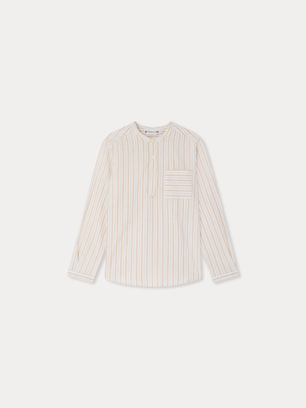Bonpoint Claude Striped Organic Cotton Shirt