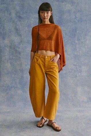 Good Luck Mid-Rise Barrel Jeans