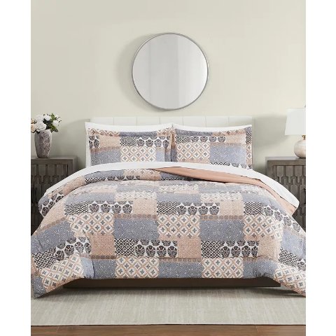 Francesca Patchwork 3-Piece Comforter Set