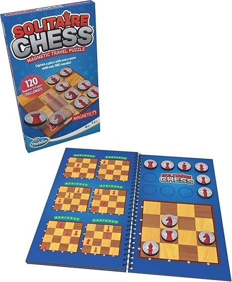  Solitaire Chess Magnetic Travel Puzzle Game