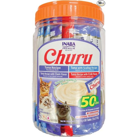 INABA Churu 猫零食 吞拿鱼海鲜 50支
