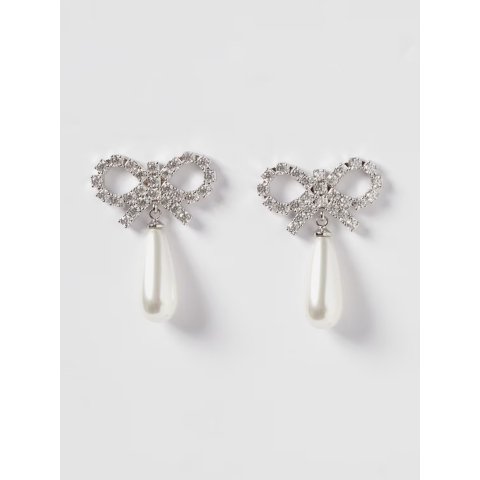 Earrings RS26631EP Brass Synthetic Pearl Rhinestone