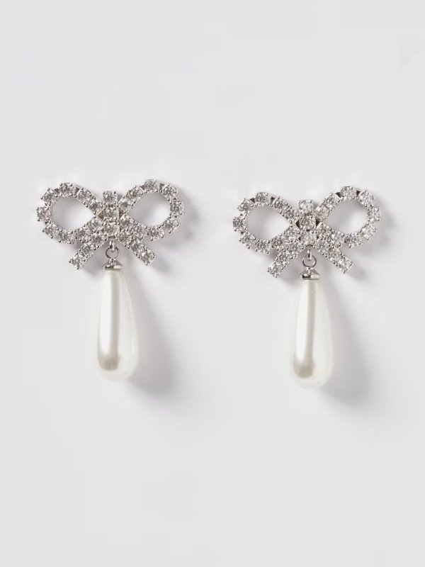 Earrings RS26631EP Brass Synthetic Pearl Rhinestone