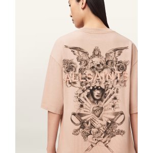 AllSaints  Covenant Amelie 宽松T恤 粉色