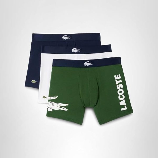 Men's Cotton Print Boxer Briefs 3-Pack