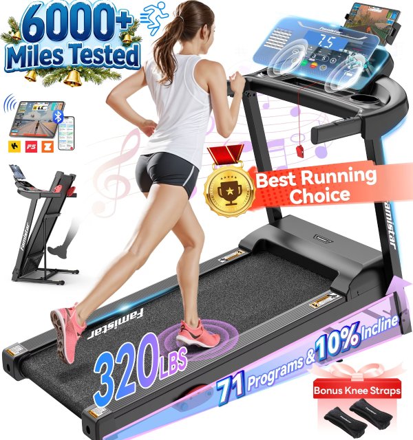 Electric Home Treadmill Adjustable Incline 320 lb