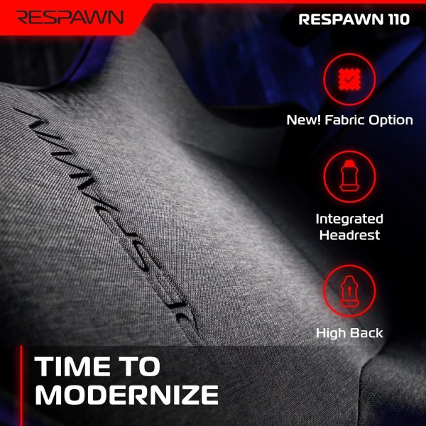 RESPAWN Respawn 110 Ergonomic Gaming Chair Gray High Back
