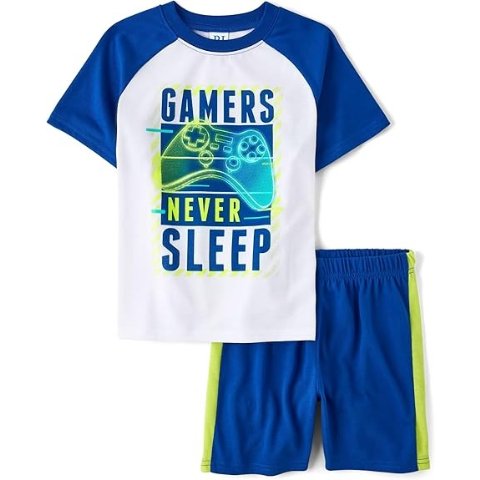 The Children s Place Boys Short Sleeve Top and Shorts Pajama Set