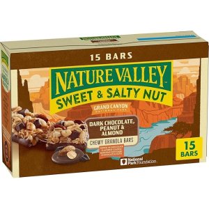 Nature Valley黑巧克力花生杏仁燕麦能量棒 15支