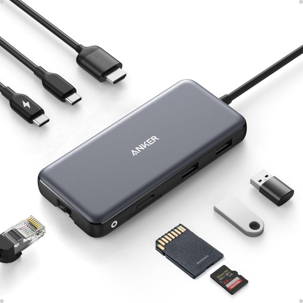 Anker USB C 8-in-1 Hub with Ethernet and 4K HDMI