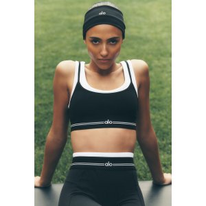 alo yoga Airbrush Better Together 文胸 黑白色