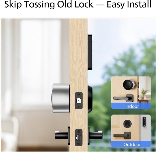 WiFi Smart Deadbolt Lock Fingerprint Silver