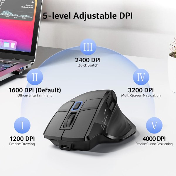 Wireless Mouse Bluetooth 4000 DPI