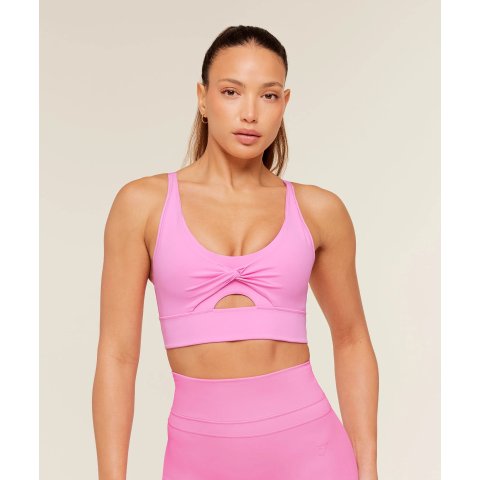 GymsharkTwist 前扣运动内衣 粉色
