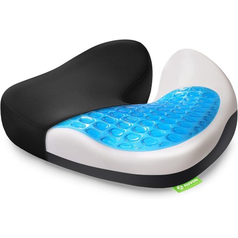 AUVON Multi-Layer Gel Memory Foam Seat Cushion Anti-Slip