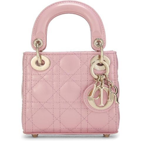 二手 Lady Dior Micro 漆皮粉色