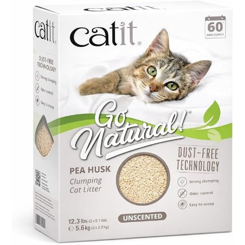 Catit Go Natural 豌豆壳猫砂 12.3磅 无香型