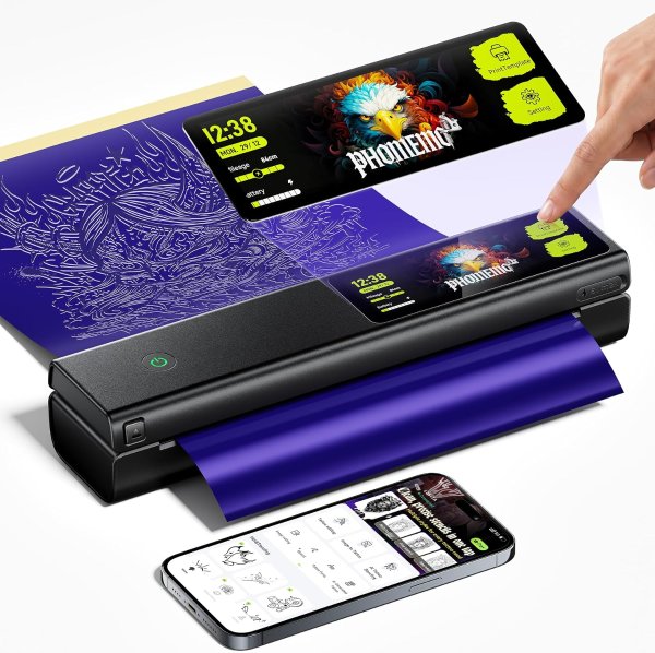Phomemo M08F Tattoo Stencil Printer 100 Transfer Papers Black