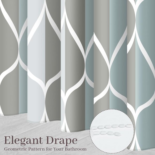 Gelbchu Grey Shower Curtain 72 x 72 Inches