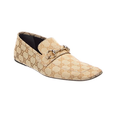 GG Supreme Canvas Leather Loafer Men