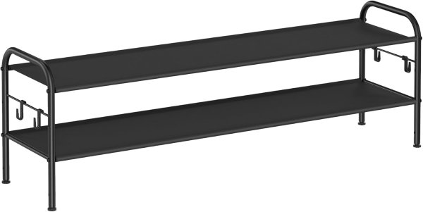 2-Tier Shoe Rack Ink Black