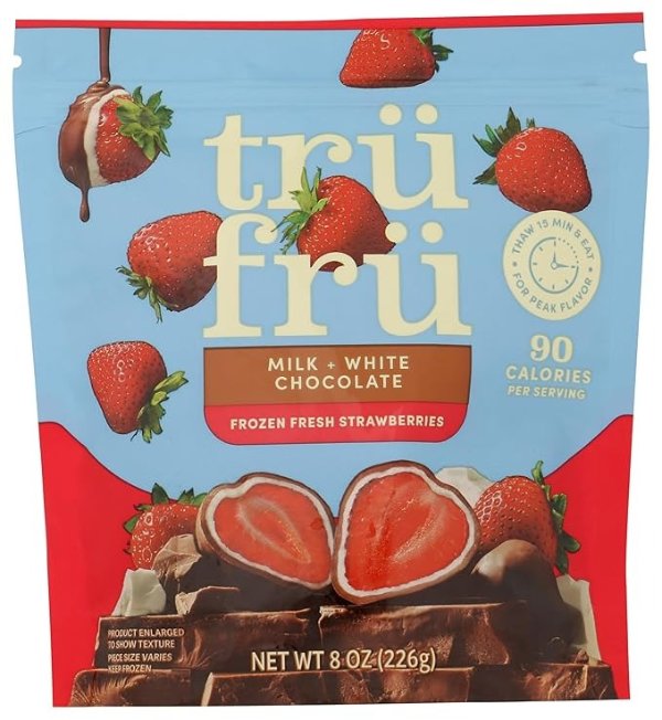 Tru Fru 冻草莓 白巧克力 8盎司