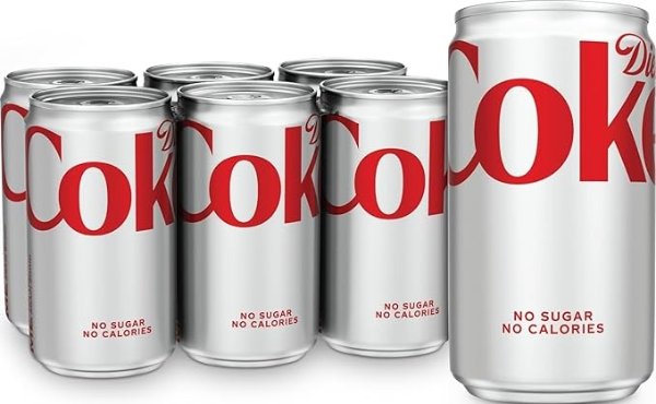 Diet Coke Mini Soda Cans 7.5 fl oz 6 Pack