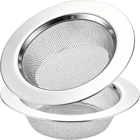 LASSHSWA Stainless Steel Sink Strainer 4.5" 2 Pack