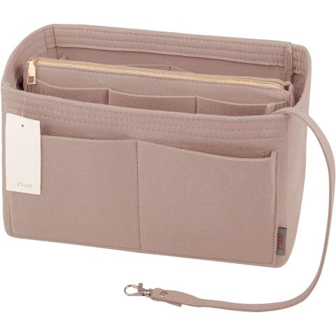 ZTUJO Felt Purse Organizer Metal Zipper Size 7