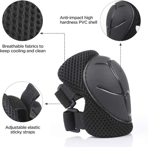DaCool Kids Helmet Set Adjustable for Ages 3-10