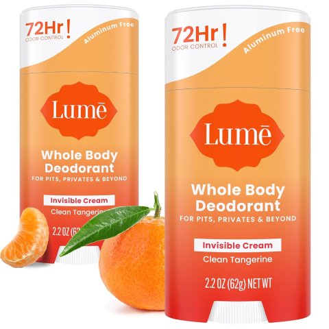 Lume Deodorant Stick Clean Tangerine 2.2 oz 2-Pack