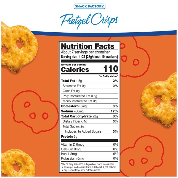 SnackFactory Snack Factory Buffalo Wing Pretzel Crisps 7.2 oz