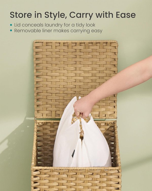 Laundry Hamper ULCB221YE01 PE Rattan 25 Gal