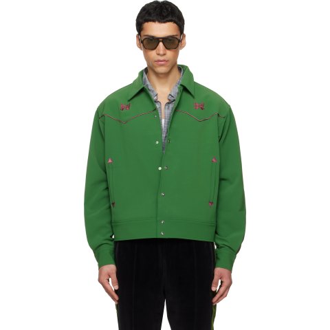 NeedlesCowboy Jacket Green Piping