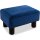 LUE BONA Velvet Rectangle Foot Stool Navy
