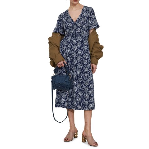 Floral Print Midi Dress Women