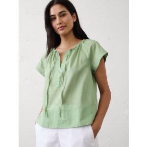 Shirred Popover Top