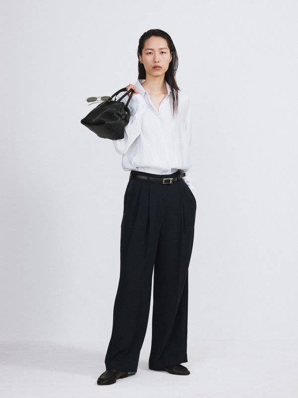 RECTO 白灰色宽松女衬衫