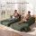 Cloud 89 Inch Corduroy Foldable Sofa Bed Green