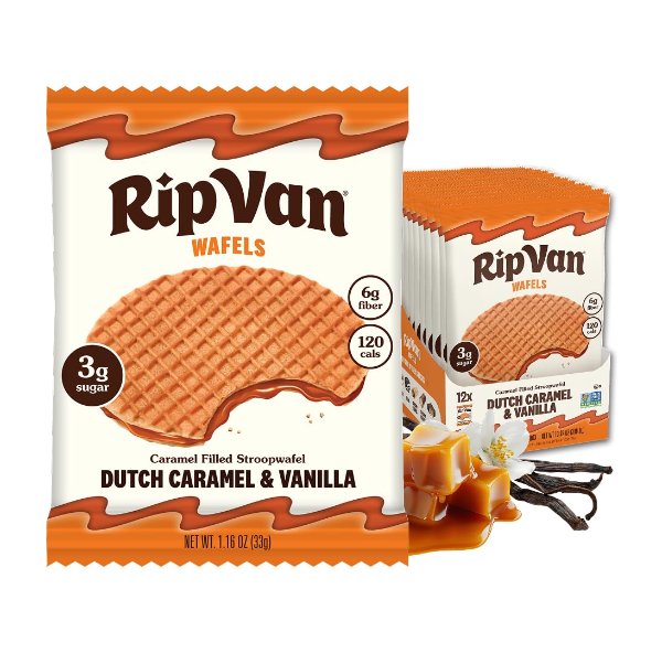 Rip Van Wafels 荷兰焦糖香草华夫饼 12片