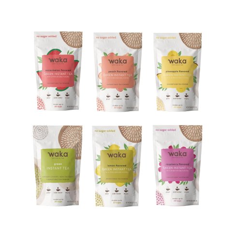 Waka Green Tea Powder Unsweetened 6 Packs