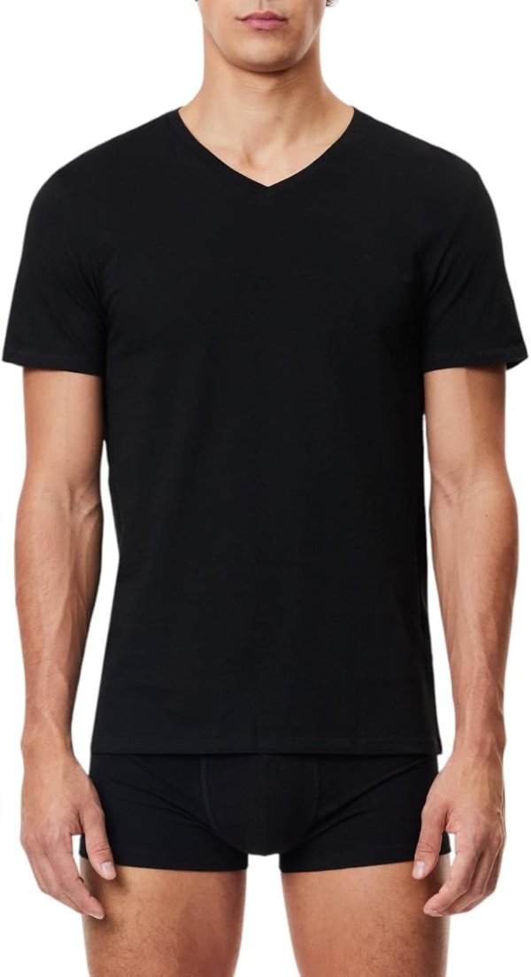 Lacoste Men's Slim Fit V-neck Undershirt 3-Pack