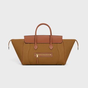 Celine LUGGAGE 小号手提包 小牛皮 棕色