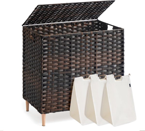 ULCB223ME01 Chestnut 3-Section Laundry Hamper 160L