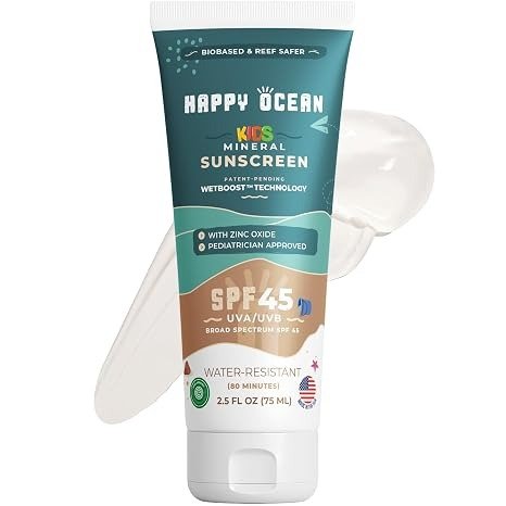 Happy Ocean Kids Mineral Sunscreen SPF 45 Travel Size