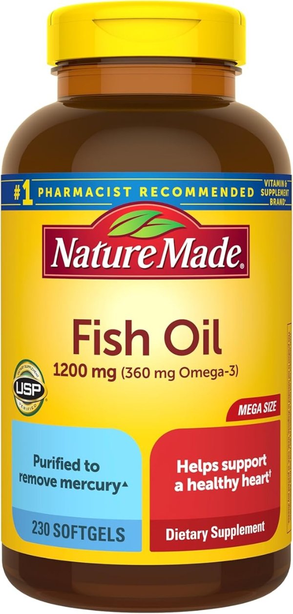 Fish Oil 1200mg Softgels 230 Count